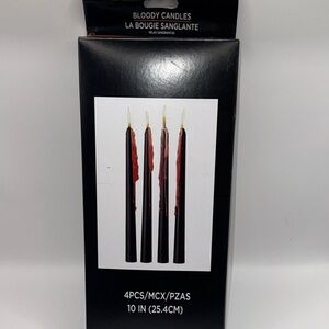 Black Bloody Candles - 4 Pack